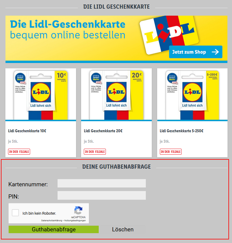 was muss ich uber meine lidl geschenkkarte wissen